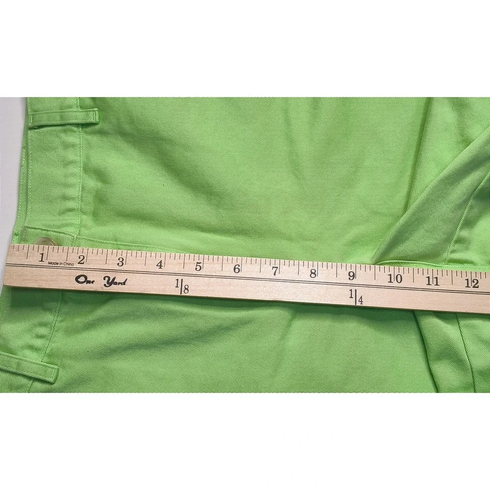 Preppy Lauren Ralph Lauren Chino Shorts Women 8 Green Cotton Twill High‎ Rise